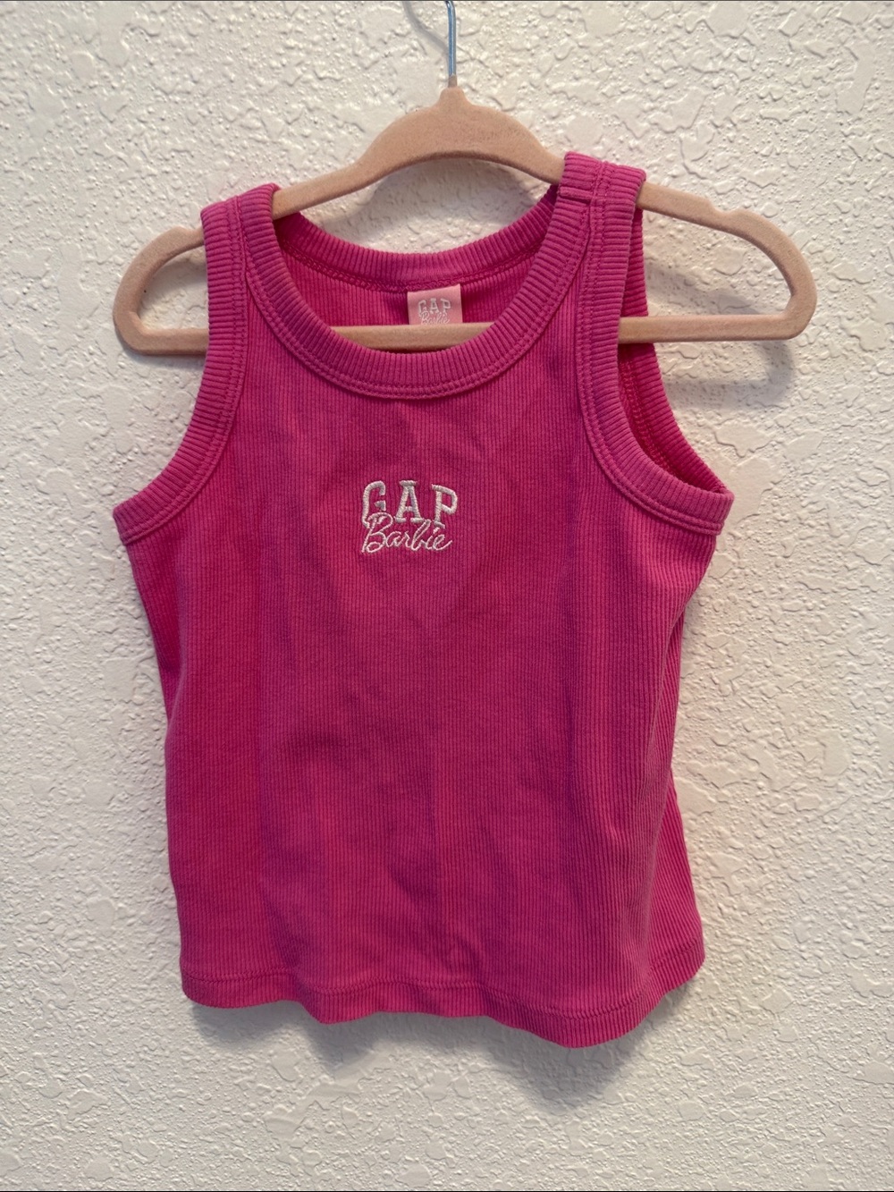 GAP Barbie Girls' Hot Pink Ribbed Tank